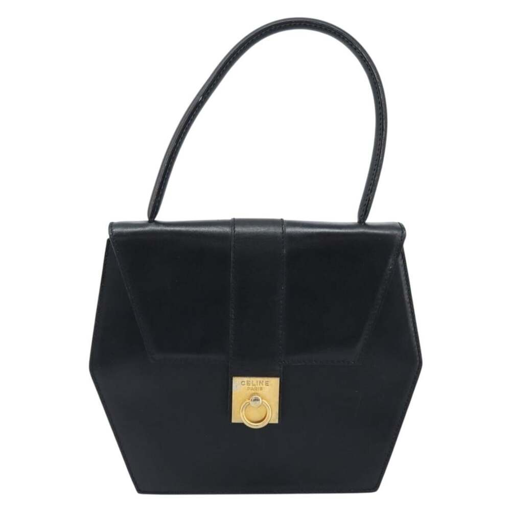 Celine Leather Handbag Black